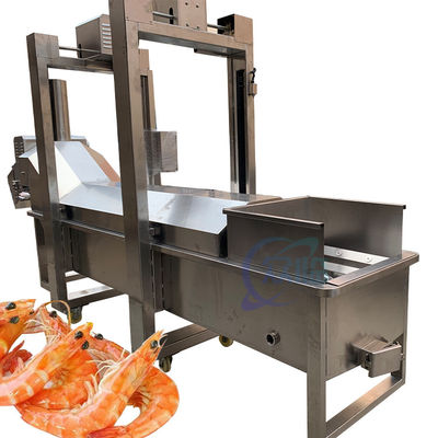 Sushi stainless steel cleaning machine customized shrimp boiling machine belt steam blanching machine