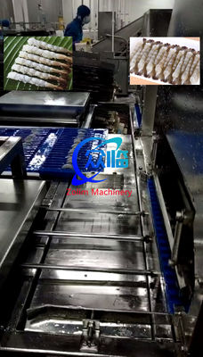 Automatic Tempura Shrimp Stretching Machine, NOBASHI Machine, Shrimp Stretcher Line