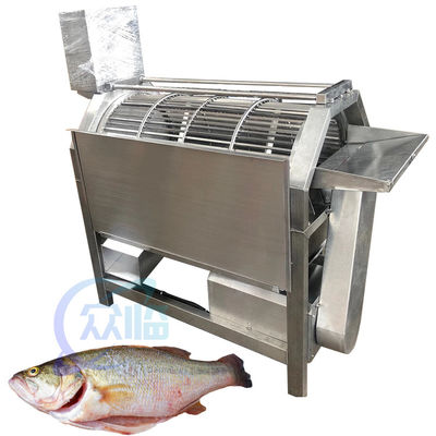 قیمت خوب ماشین پاک کننده ماهی اتوماتیک الکتریکی از نوع طبل تجهیزات پردازش غذاهای دریایی فولاد ضد زنگ آنلاین