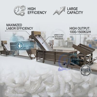 قیمت خوب Multifunctional Seafood Processing Plant Equipment Food Grade SUS304 1200-1800KG 15KW 60Hz آنلاین
