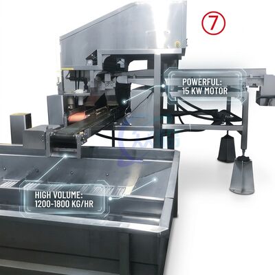 قیمت خوب Durable Shrimp Processing Machine Hygienic SUS304 800-1000KG 9.0KW 220V For Food Processing Factory آنلاین