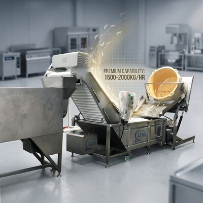 قیمت خوب SUS304 Shrimp Head Removal System 316L Stainless Steel 2500-3000KG 15KW 220V For Frozen Food Factory آنلاین