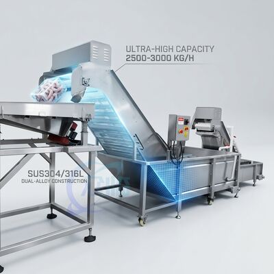 قیمت خوب Custom Built Prawn Processing Machine Precision SUS316 2000-2500KG 0.8KW 60Hz For Food Processing Factory آنلاین