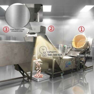 قیمت خوب Wear Resistant Shrimp Head Separator SUS304 Stainless Steel 500-800KG 9.0KW 440V For Commercial Kitchen آنلاین