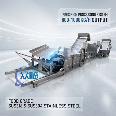 قیمت خوب Continuous Duty Seafood Processing Plant Equipment Food Grade SUS304 2500-3000KG 0.8KW 60Hz آنلاین